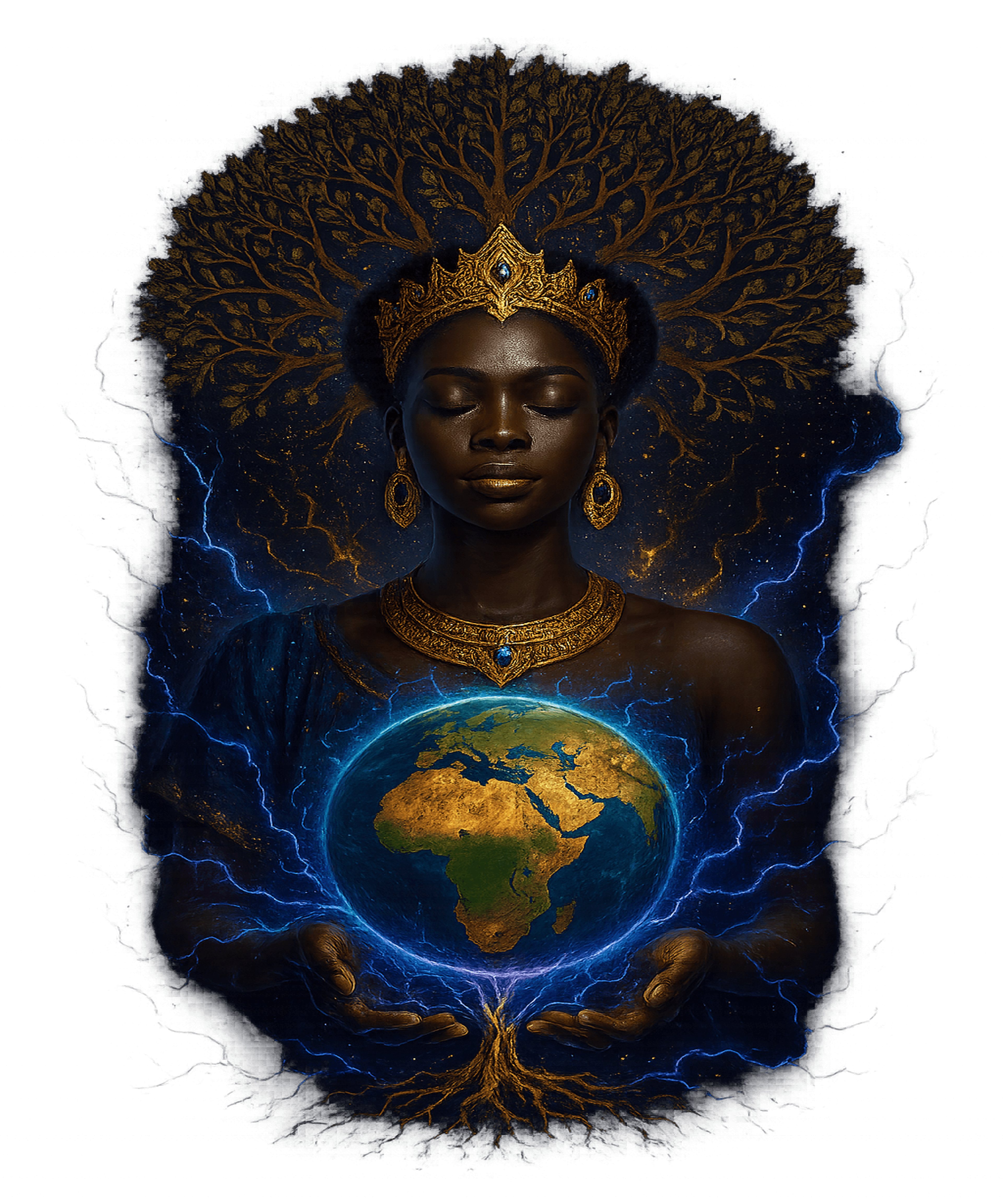 African Spiritual Cosmic Mystical Woman Queen